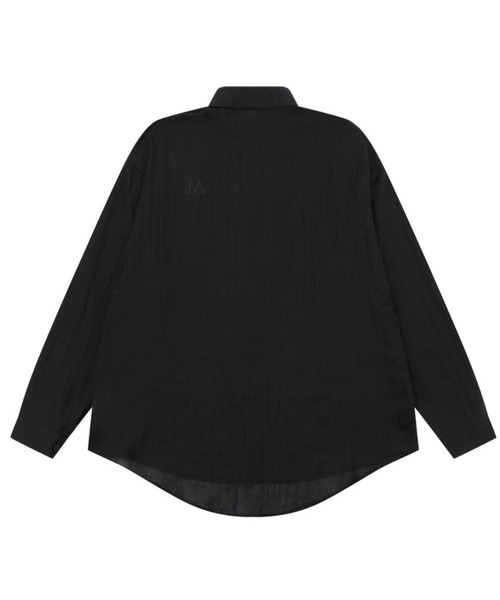 MUCENT（ムセント）の「【UNISEX】MUCENT／NUVIAシアーシャツ（シャツ/ブラウス・レディース・ホワイト/ブラック・FREE）」の3枚目の写真