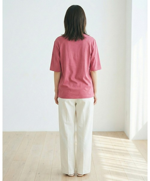MULEXS(ミューレクス)の「【LL/3L】コットン100% ビッグTシャツ 半袖 オーバーサイズ カットソー レディース 大きいサイズ 体型カバー(Tシャツ/カットソー・レディース・ブルー/チャコール/ピンク/ブラウン・LL/3L(UB-))」の22枚目の写真