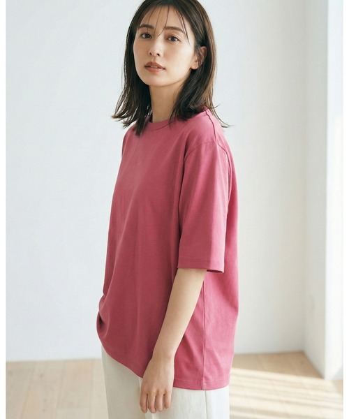 MULEXS(ミューレクス)の「【LL/3L】コットン100% ビッグTシャツ 半袖 オーバーサイズ カットソー レディース 大きいサイズ 体型カバー(Tシャツ/カットソー・レディース・ブルー/チャコール/ピンク/ブラウン・LL/3L(UB-))」の21枚目の写真