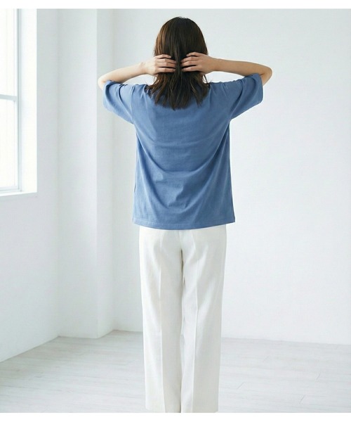 MULEXS(ミューレクス)の「【LL/3L】コットン100% ビッグTシャツ 半袖 オーバーサイズ カットソー レディース 大きいサイズ 体型カバー(Tシャツ/カットソー・レディース・ブルー/チャコール/ピンク/ブラウン・LL/3L(UB-))」の17枚目の写真