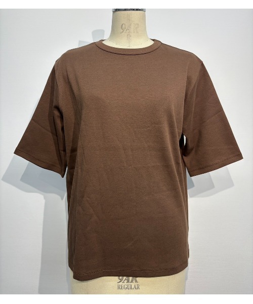 MULEXS(ミューレクス)の「【LL/3L】コットン100% ビッグTシャツ 半袖 オーバーサイズ カットソー レディース 大きいサイズ 体型カバー(Tシャツ/カットソー・レディース・ブルー/チャコール/ピンク/ブラウン・LL/3L(UB-))」の7枚目の写真