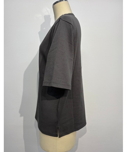 MULEXS(ミューレクス)の「【LL/3L】コットン100% ビッグTシャツ 半袖 オーバーサイズ カットソー レディース 大きいサイズ 体型カバー(Tシャツ/カットソー・レディース・ブルー/チャコール/ピンク/ブラウン・LL/3L(UB-))」の8枚目の写真