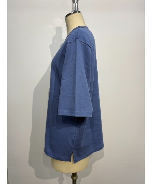 MULEXS(ミューレクス)の「【LL/3L】コットン100% ビッグTシャツ 半袖 オーバーサイズ カットソー レディース 大きいサイズ 体型カバー(Tシャツ/カットソー・レディース・ブルー/チャコール/ピンク/ブラウン・LL/3L(UB-))」の11枚目の写真