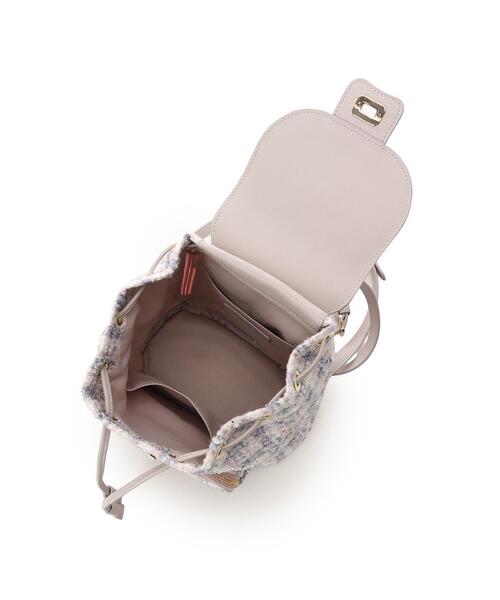 Samantha Thavasa(サマンサタバサ)の「オリジナル金具ツイード リュック(バックパック/リュック・レディース・ピンク/ネイビー・FREE)」の5枚目の写真