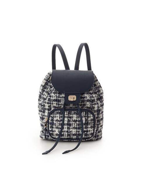 Samantha Thavasa(サマンサタバサ)の「オリジナル金具ツイード リュック(バックパック/リュック・レディース・ピンク/ネイビー・FREE)」の14枚目の写真