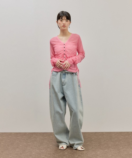 ADAM ET ROPE'（アダムエロペ）の「スクエアトゥカーブラインミュール（サンダル・レディース・オフホワイト/ライトグリーン/ブラック・24.5/24/23.5/23）」の12枚目の写真