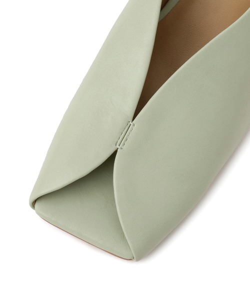 ADAM ET ROPE'（アダムエロペ）の「スクエアトゥカーブラインミュール（サンダル・レディース・オフホワイト/ライトグリーン/ブラック・24.5/24/23.5/23）」の19枚目の写真