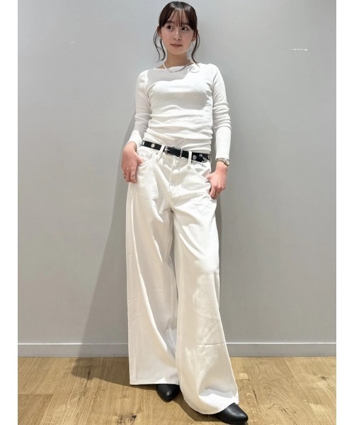 GAP(ギャップ)の「ロースラング ウルトラソフト スーパーバギーデニム ホワイト(デニムパンツ・レディース・ホワイト・28/26/24/23/29/30/27/25)」の7枚目の写真