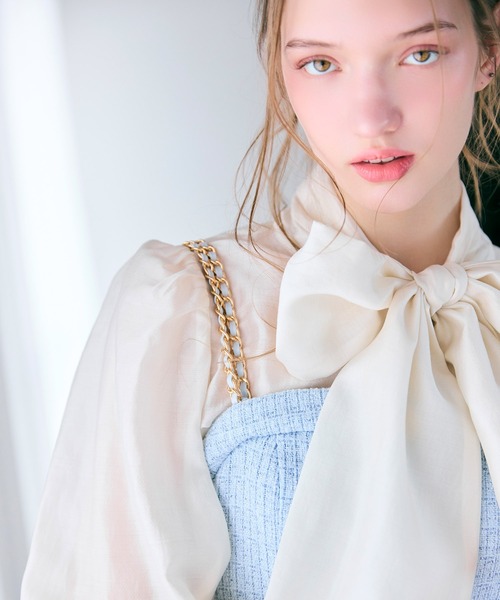 ROYAL PARTY（ロイヤルパーティー）の「ダブルチェーンストラップツイードオールインワン（つなぎ/オールインワン・レディース・ブルー/ベージュ/ブラック/その他・FREE）」の16枚目の写真