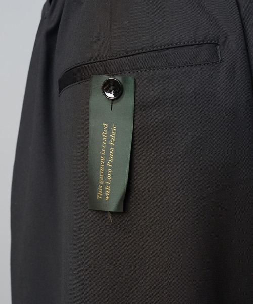 MAISON SPECIAL(メゾンスペシャル)の「《UNISEX》【Loro Piana Fabric】Prime-Wide Two-tuck Trousers/【ロロ・ピアーナ ファブリック】プライムワイドツータックスラックス【MAISON SPECIAL/メゾンスペシャル】■セットアップ対応■(スラックス・メンズ・ブラック・1/0/2)」の13枚目の写真