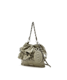 athe（アテ）の「[フリル] カーキデュフスキンミニクロス S AABA6E700K1（メッセンジャーバッグ）」