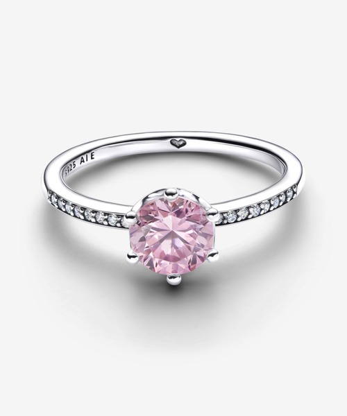 PANDORA(パンドラ)の「ピンク スパークリング クラウン リング(リング・レディース・シルバー・50)」の2枚目の写真