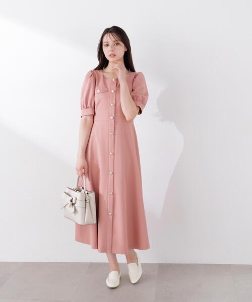 PROPORTION BODY DRESSING（プロポーションボディドレッシング）の「フロント釦ワンピース / 1216140313（ワンピース・レディース・ネイビー/ピンク/ブルー・MEDIUM/P/S/SMALL）」の4枚目の写真