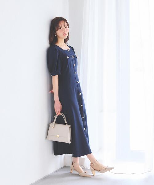 PROPORTION BODY DRESSING(プロポーションボディドレッシング)の「フロント釦ワンピース / 1216140313(ワンピース・レディース・ネイビー/ピンク/ブルー・MEDIUM/P/S/SMALL)」の2枚目の写真