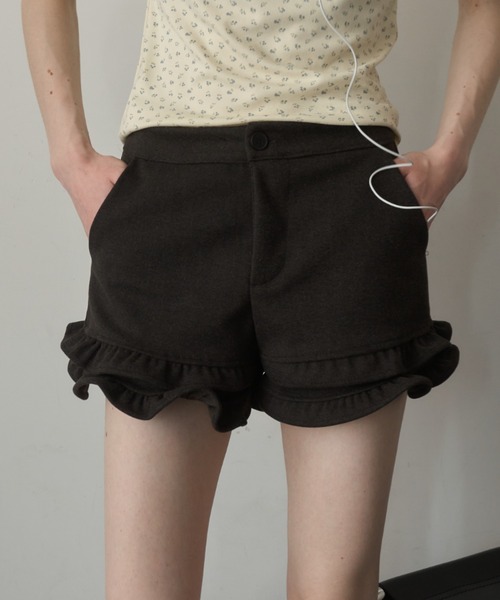 Birthday room(バースデイルーム)の「フリルマイクロショートパンツ/frill micro short pants(その他パンツ・レディース・チャコールグレー/ブラック・FREE)」の16枚目の写真