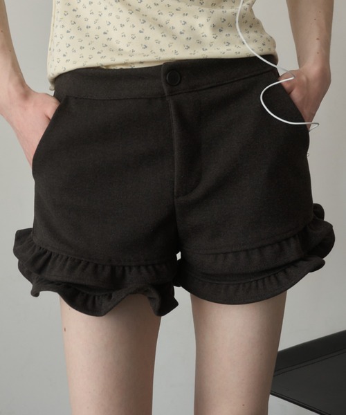 Birthday room(バースデイルーム)の「フリルマイクロショートパンツ/frill micro short pants(その他パンツ・レディース・チャコールグレー/ブラック・FREE)」の18枚目の写真