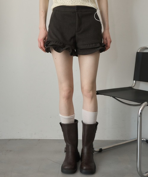 Birthday room(バースデイルーム)の「フリルマイクロショートパンツ/frill micro short pants(その他パンツ・レディース・チャコールグレー/ブラック・FREE)」の20枚目の写真