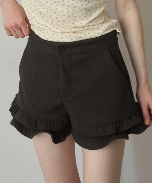 Birthday room(バースデイルーム)の「フリルマイクロショートパンツ/frill micro short pants(その他パンツ・レディース・チャコールグレー/ブラック・FREE)」の21枚目の写真