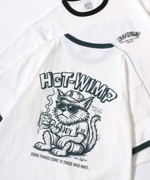 Character Print SS Tee/接触冷感 オーバーサイズ アメカジテイスト キャラクター 半袖Tシャツ/ラグランT/リンガーT/レディース メンズ