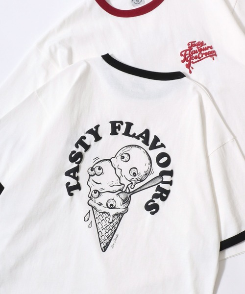 Lazar（ラザル）の「Character Print SS Tee/接触冷感 オーバーサイズ アメカジテイスト キャラクター 半袖Tシャツ/ラグランT/リンガーT/レディース メンズ（Tシャツ/カットソー・レディース・レッド/グリーン/ホワイト系その他3/ホワイト系その他/ホワイト/ホワイト系その他2/ブラック系その他/ブラック・L/M）」の4枚目の写真