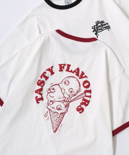 Lazar（ラザル）の「Character Print SS Tee/接触冷感 オーバーサイズ アメカジテイスト キャラクター 半袖Tシャツ/ラグランT/リンガーT/レディース メンズ（Tシャツ/カットソー・レディース・レッド/グリーン/ホワイト系その他3/ホワイト系その他/ホワイト/ホワイト系その他2/ブラック系その他/ブラック・L/M）」の5枚目の写真