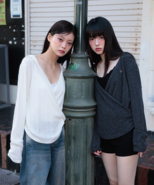 ROSEFRANTZ（ロゼフランツ）の「Wrap Shirring Hood Long Sleeve [Ivory]（Tシャツ/カットソー・レディース・アイボリー・OS）」の2枚目の写真
