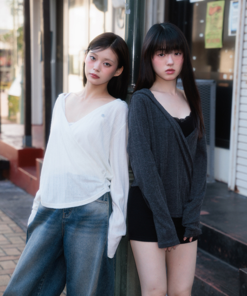 ROSEFRANTZ（ロゼフランツ）の「Wrap Shirring Hood Long Sleeve [Ivory]（Tシャツ/カットソー・レディース・アイボリー・OS）」の4枚目の写真