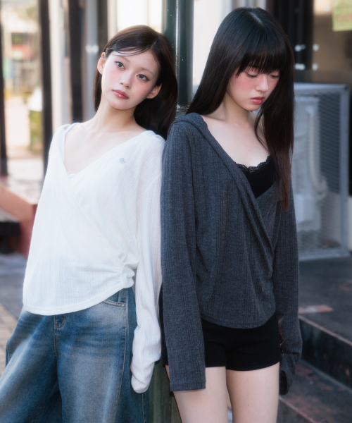 ROSEFRANTZ（ロゼフランツ）の「Wrap Shirring Hood Long Sleeve [Ivory]（Tシャツ/カットソー・レディース・アイボリー・OS）」の6枚目の写真