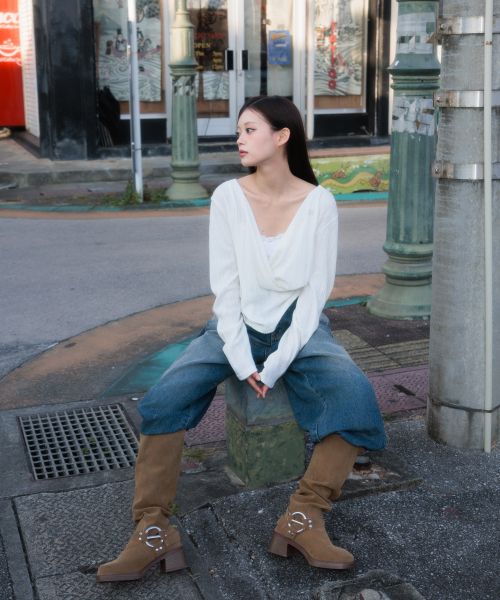 ROSEFRANTZ（ロゼフランツ）の「Wrap Shirring Hood Long Sleeve [Ivory]（Tシャツ/カットソー・レディース・アイボリー・OS）」の7枚目の写真