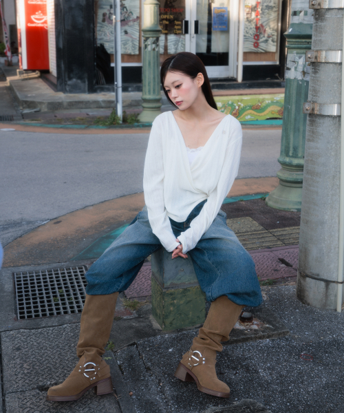 ROSEFRANTZ（ロゼフランツ）の「Wrap Shirring Hood Long Sleeve [Ivory]（Tシャツ/カットソー・レディース・アイボリー・OS）」の8枚目の写真