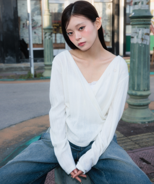 ROSEFRANTZ（ロゼフランツ）の「Wrap Shirring Hood Long Sleeve [Ivory]（Tシャツ/カットソー・レディース・アイボリー・OS）」の9枚目の写真