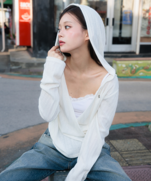 ROSEFRANTZ（ロゼフランツ）の「Wrap Shirring Hood Long Sleeve [Ivory]（Tシャツ/カットソー・レディース・アイボリー・OS）」の12枚目の写真
