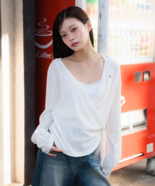 ROSEFRANTZ（ロゼフランツ）の「Wrap Shirring Hood Long Sleeve [Ivory]（Tシャツ/カットソー・レディース・アイボリー・OS）」の18枚目の写真