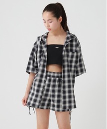 repipi armario（レピピ アルマリオ）の「【5分袖】オンブレチェックSETUP（セットアップ）」