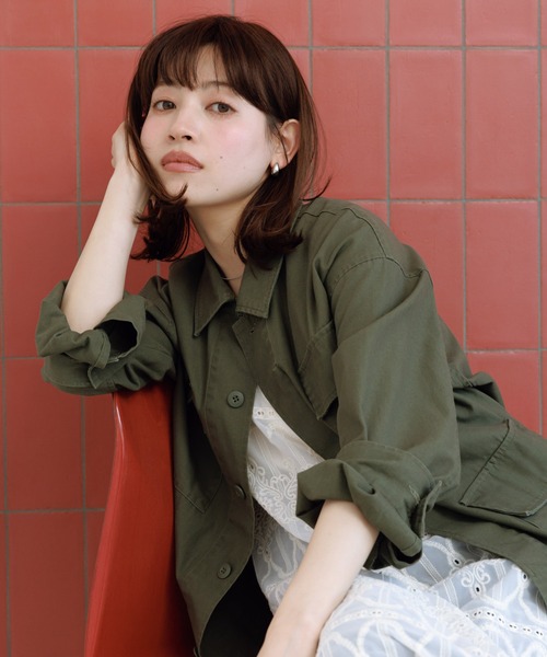 ROPE' PICNIC（ロペピクニック）の「ミリタリーブルゾン（ブルゾン・レディース・カーキ/オフホワイト・FREE）」の2枚目の写真