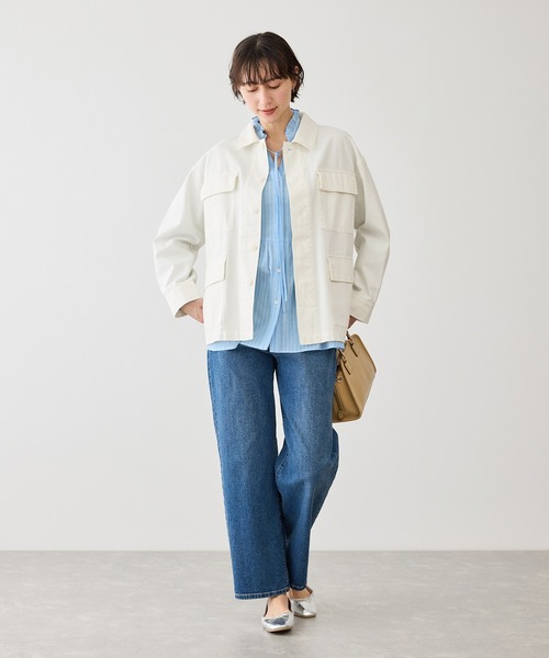 ROPE' PICNIC（ロペピクニック）の「ミリタリーブルゾン（ブルゾン・レディース・カーキ/オフホワイト・FREE）」の5枚目の写真