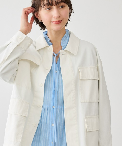 ROPE' PICNIC（ロペピクニック）の「ミリタリーブルゾン（ブルゾン・レディース・カーキ/オフホワイト・FREE）」の7枚目の写真