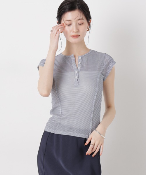 NANO universe(ナノユニバース)の「Robert P. Miller/LightPrib Henly S/S Tee(Tシャツ/カットソー・レディース・オフホワイト/ライム/その他1・FREE)」の3枚目の写真