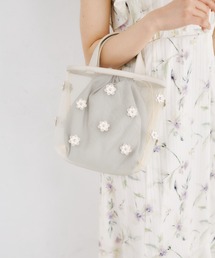 tocco closet | フラワーモチーフ付きシアーハンドバッグ(ハンドバッグ)