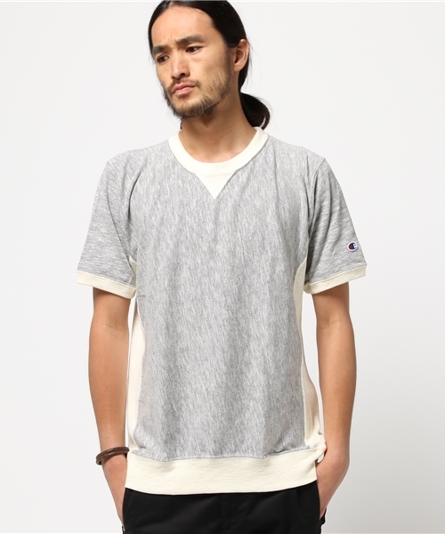 Champion（チャンピオン）の「【Champion/チャンピオン】メンズ リバースウィーブ プレミアムジャージー Tシャツ（Tシャツ/カットソー・メンズ・グレー系その他/ブラック/インディゴブルー/オフホワイト/ダークネイビー/ブラック系その他・LARGE/MEDIUM/X-LARGE）」の14枚目の写真