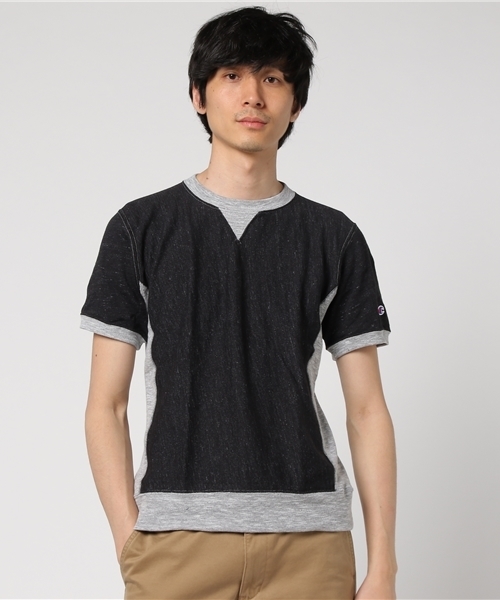 Champion（チャンピオン）の「【Champion/チャンピオン】メンズ リバースウィーブ プレミアムジャージー Tシャツ（Tシャツ/カットソー・メンズ・グレー系その他/ブラック/インディゴブルー/オフホワイト/ダークネイビー/ブラック系その他・LARGE/MEDIUM/X-LARGE）」の3枚目の写真