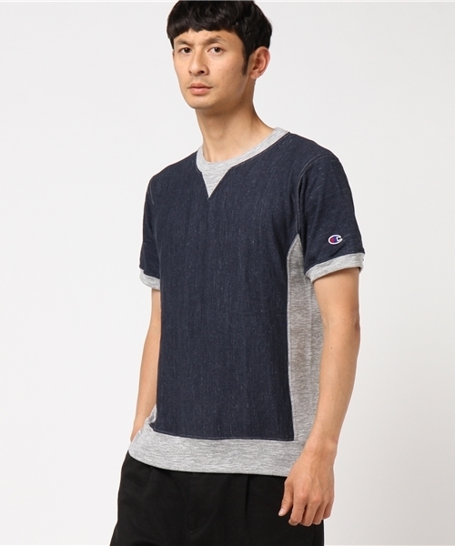 Champion（チャンピオン）の「【Champion/チャンピオン】メンズ リバースウィーブ プレミアムジャージー Tシャツ（Tシャツ/カットソー・メンズ・グレー系その他/ブラック/インディゴブルー/オフホワイト/ダークネイビー/ブラック系その他・LARGE/MEDIUM/X-LARGE）」の6枚目の写真