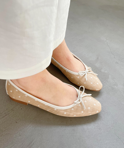 LE TALON（ルタロン）の「フレンチスクエアバレエ（バレエシューズ・レディース・サックスブルー/レッド・22.5cm/22cm/21.5/23cm/26cm/25.5cm/24.5cm/24cm/23.5cm/25cm）」の5枚目の写真