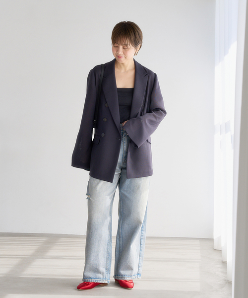 LE TALON（ルタロン）の「フレンチスクエアバレエ（バレエシューズ・レディース・サックスブルー/レッド・22.5cm/22cm/21.5/23cm/26cm/25.5cm/24.5cm/24cm/23.5cm/25cm）」の10枚目の写真