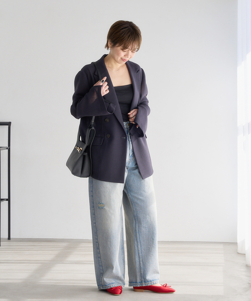 LE TALON（ルタロン）の「フレンチスクエアバレエ（バレエシューズ・レディース・サックスブルー/レッド・22.5cm/22cm/21.5/23cm/26cm/25.5cm/24.5cm/24cm/23.5cm/25cm）」の11枚目の写真