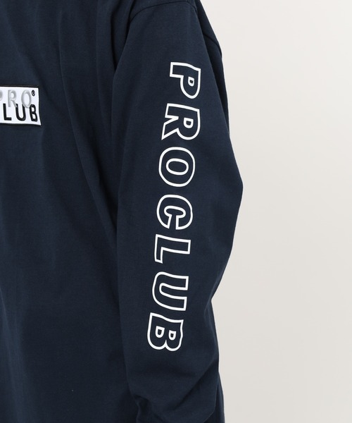 PRO CLUB (プロクラブ)の「PRO CLUB L/S TEE ボックスロゴワッペン ヘビーウェイト長袖Tシャツ ロンT(Tシャツ/カットソー・メンズ・ブラック/ネイビー/ホワイト・2XL/L/M/XL/3XL/S)」の21枚目の写真