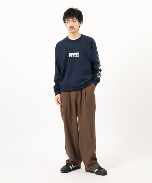 PRO CLUB (プロクラブ)の「PRO CLUB L/S TEE ボックスロゴワッペン ヘビーウェイト長袖Tシャツ ロンT(Tシャツ/カットソー・メンズ・ブラック/ネイビー/ホワイト・2XL/L/M/XL/3XL/S)」の14枚目の写真