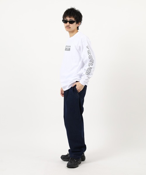 PRO CLUB (プロクラブ)の「PRO CLUB L/S TEE ボックスロゴワッペン ヘビーウェイト長袖Tシャツ ロンT(Tシャツ/カットソー・メンズ・ブラック/ネイビー/ホワイト・2XL/L/M/XL/3XL/S)」の8枚目の写真
