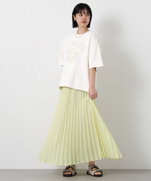 Gready Brilliant(グレディブリリアン)の「ボイルプリーツスカート(スカート・レディース・レモンイエロー/モカ・38)」の14枚目の写真