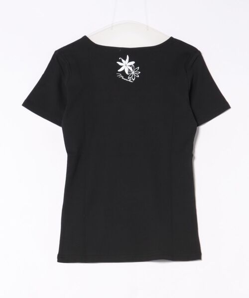 Maunaloa(マウナロア)の「【Maunaloa】ティアレリーフTシャツ(Tシャツ/カットソー・レディース・ブルー/オフホワイト/ブラック・L/M/XL)」の4枚目の写真